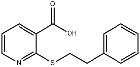 2-[(2-phenylethyl)thio]nicotinic acid 结构式