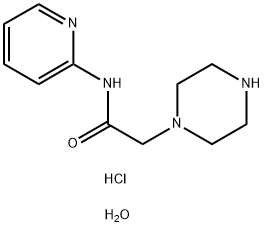 2-(哌嗪-1-基)乙酸 N-(2-吡啶)酰胺三盐酸盐 二水合物 结构式