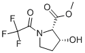 (3R)-3-羟基-L-脯氨酸甲酯三氟乙酸盐 结构式
