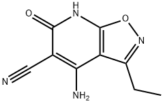 Isoxazolo[5,4-b]pyridine-5-carbonitrile, 4-amino-3-ethyl-6,7-dihydro-6-oxo- (9CI) 结构式