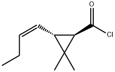 Cyclopropanecarbonyl chloride, 3-(1Z)-1-butenyl-2,2-dimethyl-, (1R,3R)- (9CI) 结构式