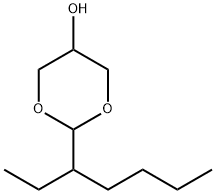 2-(1-乙基戊基)-1,3-二恶烷-5-醇 结构式