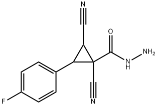 Cyclopropanecarboxylic acid, 1,2-dicyano-3-(4-fluorophenyl)-, hydrazide (9CI) 结构式