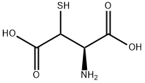 L-Aspartic acid, 3-mercapto- (9CI) 结构式