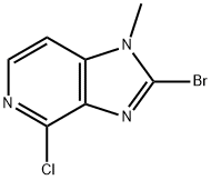 2-BROMO-4-CHLORO-1-METHYL-1H-IMIDAZO[4,5-C]PYRIDINE 结构式