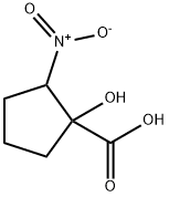 Cyclopentanecarboxylic acid, 1-hydroxy-2-nitro- (7CI,8CI,9CI) 结构式