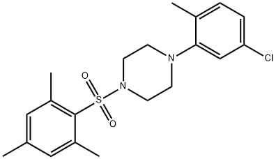 1-(5-chloro-2-methylphenyl)-4-(mesitylsulfonyl)piperazine 结构式