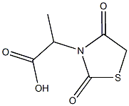 3-Thiazolidineacetic  acid,  -alpha--methyl-2,4-dioxo- 结构式