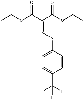 (4-TRIFLUOROMETHYLPHENYLAMINO)METHYLENEMALONIC ACID DIETHYL ESTER 结构式