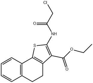 2-[(2-氯乙酰基)氨基]-4,5-二氢苯并[G]苯并噻吩-3-羧酸乙酯 结构式