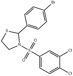 Thiazolidine, 2-(4-bromophenyl)-3-[(3,4-dichlorophenyl)sulfonyl]- (9CI) 结构式