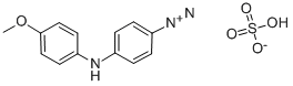 4-重氮基-4'-甲氧基二苯胺硫酸盐 结构式