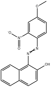 1-[(4-甲氧基-2-硝基苯基)偶氮]-2-萘酚 结构式