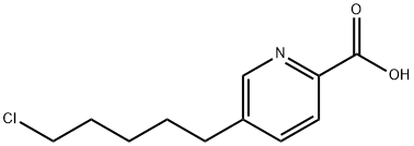 5-(5-Chloropentyl)pyridine-2-carboxylic acid 结构式