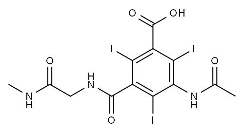 碘格利酸 结构式