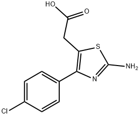 2-Amino-4-(4-chlorophenyl)thiazole-5-acetic acid 结构式