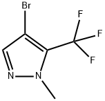 4-溴-1-甲基-5-(三氟甲基)-1H-吡唑 结构式
