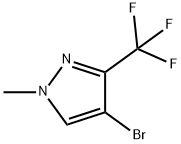 1-甲基-3-三氟甲基-4-溴-1H-吡唑 结构式