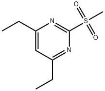 Pyrimidine, 4,6-diethyl-2-(methylsulfonyl)- (9CI) 结构式