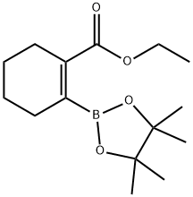 2-(4,4,5,5-TETRAMETHYL-1,3,2-DIOXABOROLAN-2-YL)-1-CYCLOHEXENE-1-CARBOXYLIC ACID ETHYL ESTER 结构式