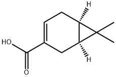 (1S,6R)-7,7-Dimethylbicyclo[4.1.0]hept-3-ene-3-carboxylic acid 结构式