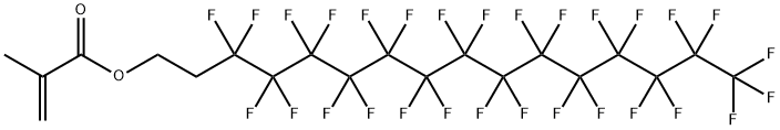 2-甲基-2-丙烯酸-3,3,4,4,5,5,6,6,7,7,8,8,9,9,10,10,11,11,12,12,13,13,14,14,15,15,16,16,16-十六烷基酯 结构式