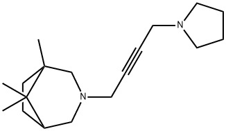 3-[4-(1-Pyrrolidinyl)-2-butynyl]-1,8,8-trimethyl-3-azabicyclo[3.2.1]octane 结构式
