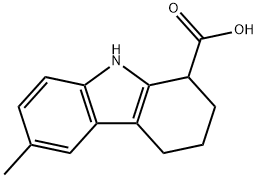 6-METHYL-2,3,4,9-TETRAHYDRO-1H-CARBAZOLE-1-CARBOXYLIC ACID 结构式