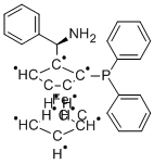 (R)-(-)-1 - [(S)-2 - (二苯基膦)二茂铁]苄胺 结构式