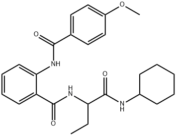 Benzamide, N-[1-[(cyclohexylamino)carbonyl]propyl]-2-[(4-methoxybenzoyl)amino]- (9CI) 结构式