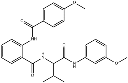 Benzamide, 2-[(4-methoxybenzoyl)amino]-N-[1-[[(3-methoxyphenyl)amino]carbonyl]-2-methylpropyl]- (9CI) 结构式