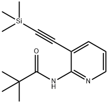 2,2-DIMETHYL-N-(3-TRIMETHYLSILANYLETHYNYL-PYRIDIN-2-YL)-PROPIONAMIDE 结构式
