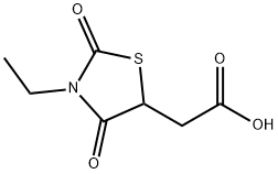 2-(3-乙基-2,4-二氧代噻唑烷-5-基)乙酸 结构式