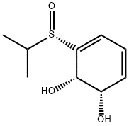 3,5-Cyclohexadiene-1,2-diol, 3-[(S)-(1-methylethyl)sulfinyl]-, (1S,2S)- (9CI) 结构式
