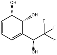 3,5-Cyclohexadiene-1,2-diol, 3-[(1R)-2,2,2-trifluoro-1-hydroxyethyl]-, (1S,2R)- (9CI) 结构式