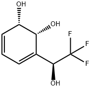 3,5-Cyclohexadiene-1,2-diol, 3-[(1S)-2,2,2-trifluoro-1-hydroxyethyl]-, (1S,2R)- (9CI) 结构式