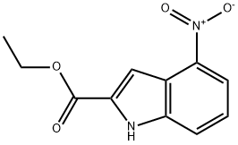 4-硝基-1H-吲哚-2-甲酸乙酯 结构式