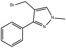 4-(BROMOMETHYL)-1-METHYL-3-PHENYL-1H-PYRAZOLE,97% 结构式