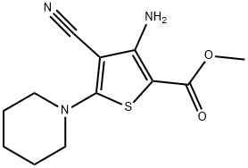 METHYL 3-AMINO-4-CYANO-5-PIPERIDINOTHIOPHENE-2-CARBOXYLATE 结构式