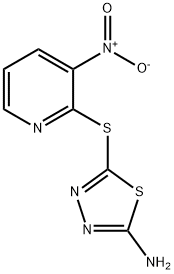 5-((3-硝基吡啶-2-基)硫代)-1,3,4-噻二唑-2-胺 结构式