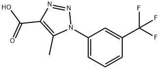 5-甲基-1-[3-(三氟甲基)苯基]-1H-1,2,3-三唑-4-甲酸 结构式