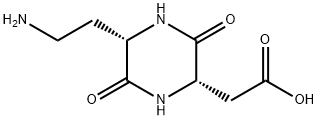 2-Piperazineacetic acid, 5-(2-aminoethyl)-3,6-dioxo-, (2S,5S)- (9CI) 结构式