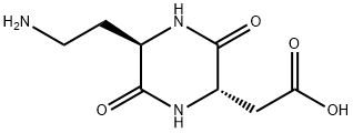 2-Piperazineacetic acid, 5-(2-aminoethyl)-3,6-dioxo-, (2S,5R)- (9CI) 结构式