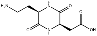 2-Piperazineacetic acid, 5-(2-aminoethyl)-3,6-dioxo-, (2R,5R)- (9CI) 结构式