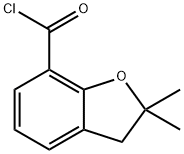 2,2-二甲基-2,3-二氢-1-苯并呋喃-7-羰酰氯 结构式