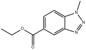 1-甲基-1H-1,2,3-苯并噻唑-5-羧酸乙酯 结构式