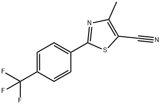 4-甲基-2-[4-三氟甲基苯基]-1,3-噻唑-5-甲腈 结构式