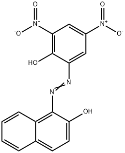 1-[(2-羟基-3,5-二硝基苯基)偶氮]-2-萘酚 结构式