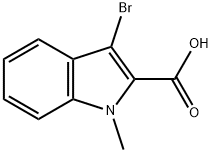 3-溴-1-甲基-1H-吲哚-2-羧酸 结构式