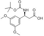 (S)-3-((叔丁氧基羰基)氨基)-3-(3,5-二甲氧基苯基)丙酸 结构式